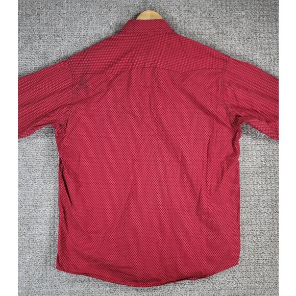 CINCH Classic Cowboy Collection Mens Red Geometric Western Shirt Pearl Snap Sz L - Picture 8 of 11
